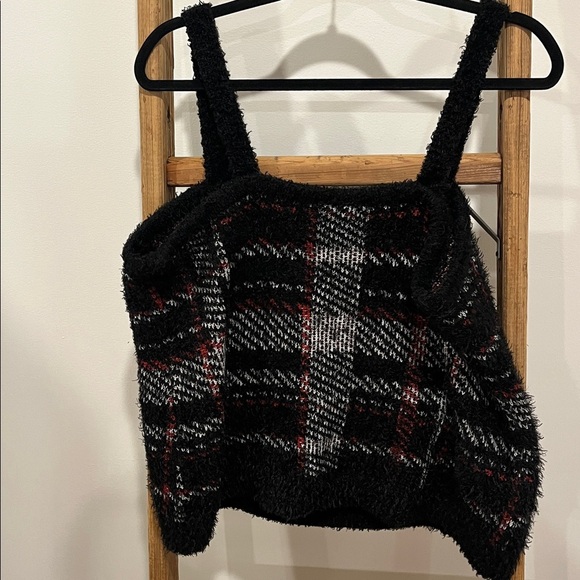 Lane Bryant Plaid Jacquard Tank Sweater - Picture 3 of 5